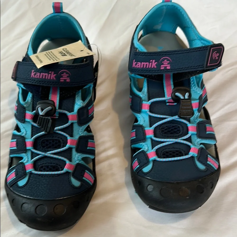 Kamik Kids' Blue and Pink Outdoor Sandals